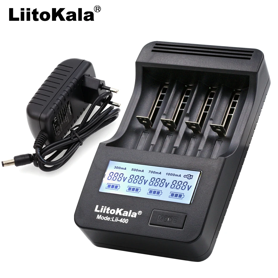 

Liitokala lii-400 Lii-S1 Lii-500 Lii300 Lii-PD4 LCD 18650 26650 18500 21700 3.7V lithium battery NiMH AA/AAA Battery Charger