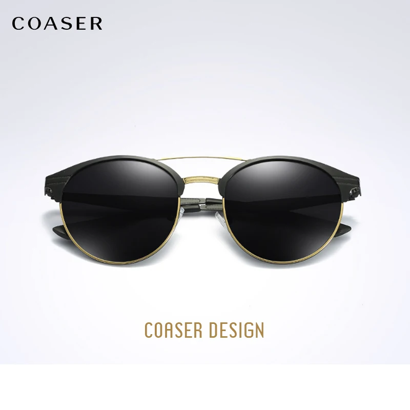 Очки солнцезащитные COASER женские стильные винтажные поляризационные зеркальные
