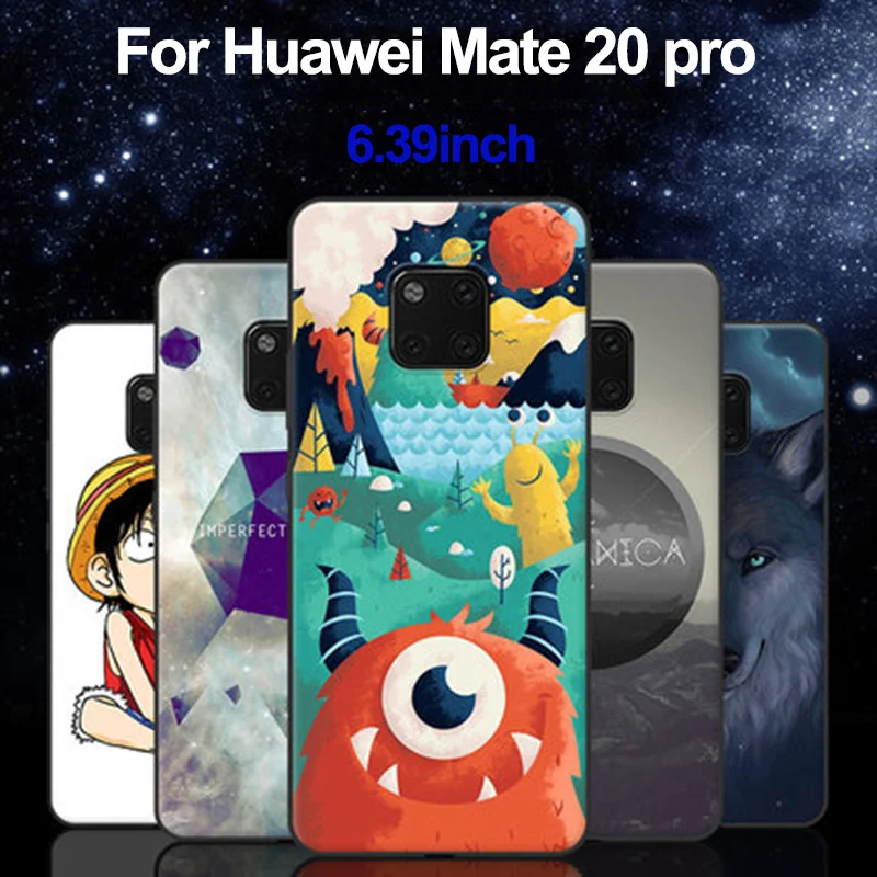 

6.39" Coque For Huawei Mate 20 pro Case cartoon soft Silicone phone Case For Huawei Mate20 pro Cover LYA-AL00 Protection Shell