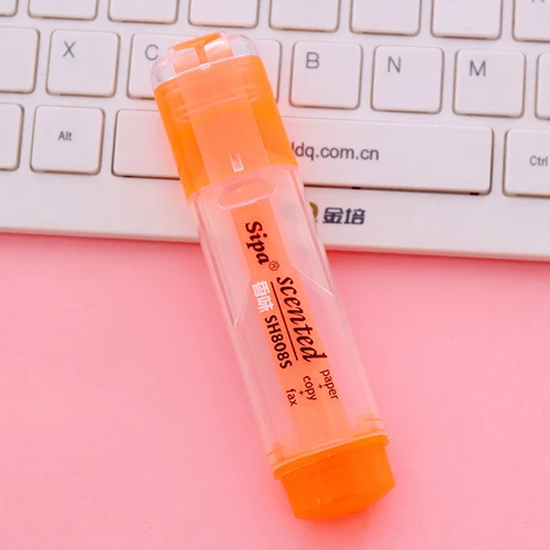 Orange Флуоресцентные маркеры ручки конфетного цвета Ароматические маркеры высокой емкости школьные принадлежности японские канцелярские принадлежности - Цвет: Orange