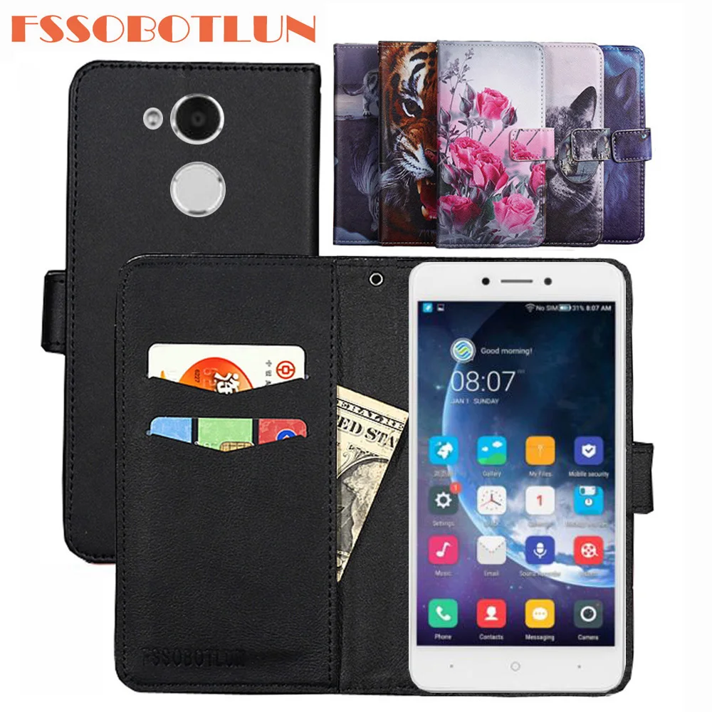

FSSOBOTLUN For China Mobile A3S Case Luxury PU Leather Retro Flip Cover Shell Magnetic Fashion Wallet phone Case Kickstand Strap