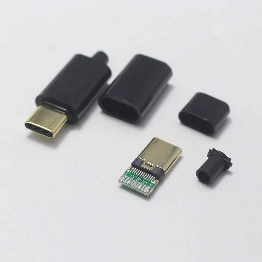 EClyxun 2 компл. Позолоченный OTG USB 3. 0 5Pin Тип C для фото 4 в 1 ремонт DIY кабель зарядный