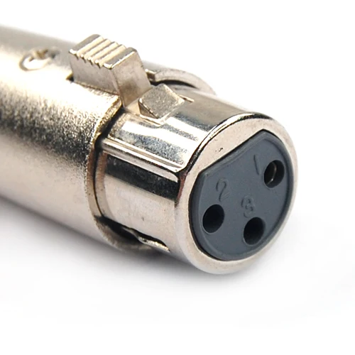 Новый Серебряный XLR гнездовой 6 3 мм разъем свинца микрофонный патч-кабель адаптер