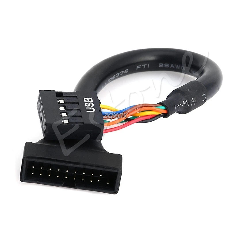 19/20 Pin USB 3 0 Женский до 9 2 Мужской заголовка материнской платы адаптера переменного