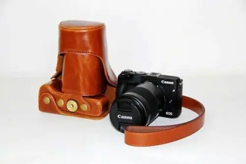 Чехол для камеры из искусственной кожи Canon EOS M3 + объектив 18-55 мм | Электроника