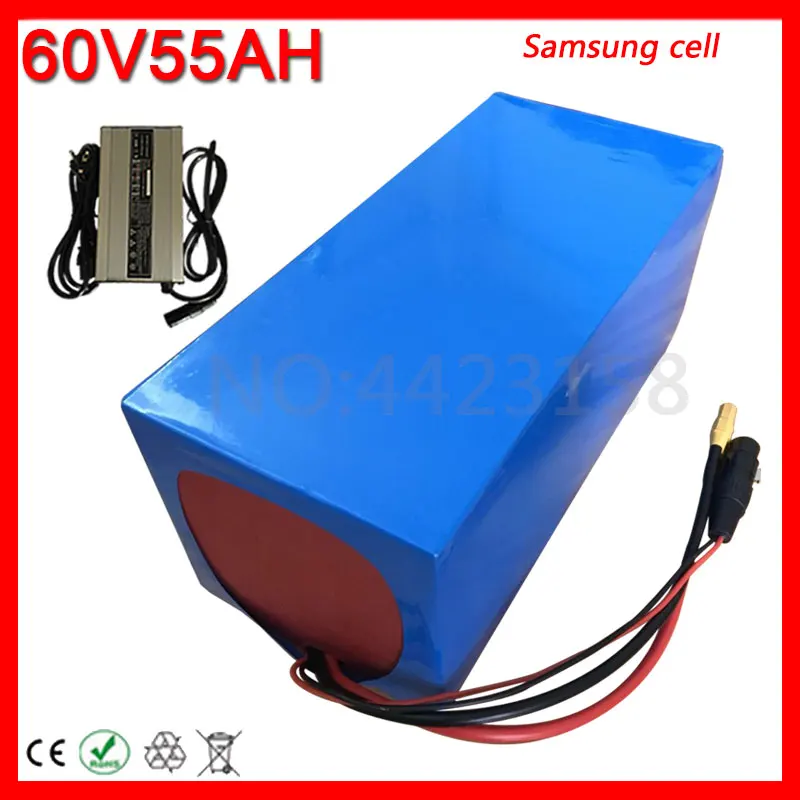 Литий-ионный аккумулятор для электровелосипеда Samsung 60 в 55 А/ч 1800 Вт 2500 3000 | Спорт и