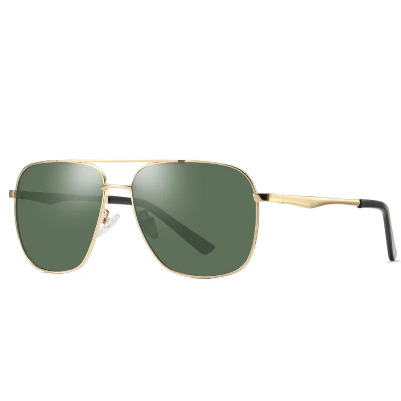 

Vintage Double Beam Sunglasses Metal Frame Square Eyewear Men Accessories for Outdoor Shades Oculos for Men Gafas 201935WD