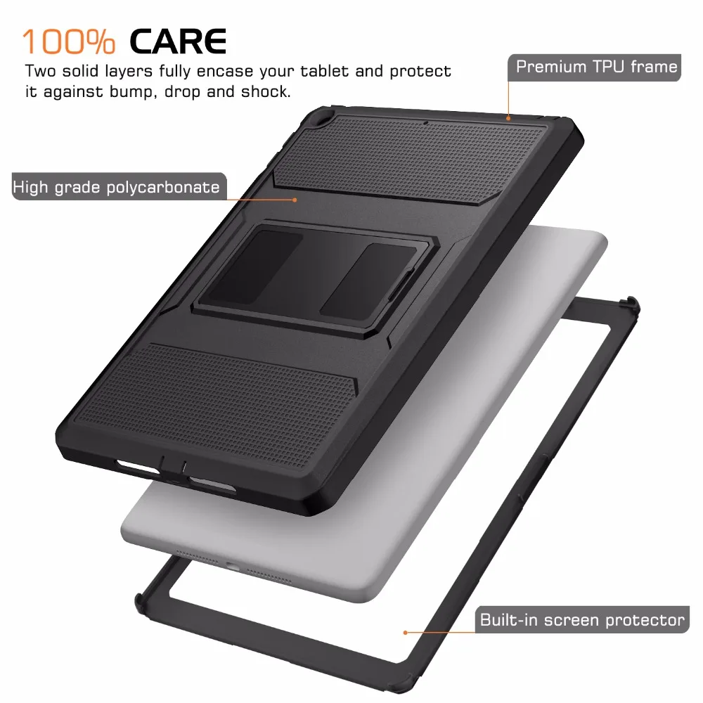 Чехол для 2018/2017 iPad 9 7 6 го/5 го поколения [Heavy Duty] ударопрочный полноразмерный