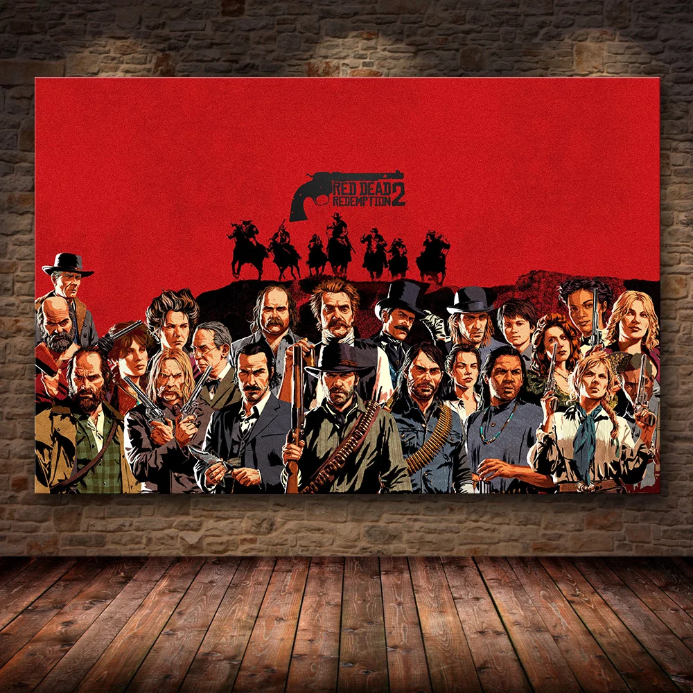 Без рамки игра Плакат Украшение живопись тертые мертвецы: Redemption2 на HD холсте Картина на холсте искусство стены искусства холст - Цвет: 03