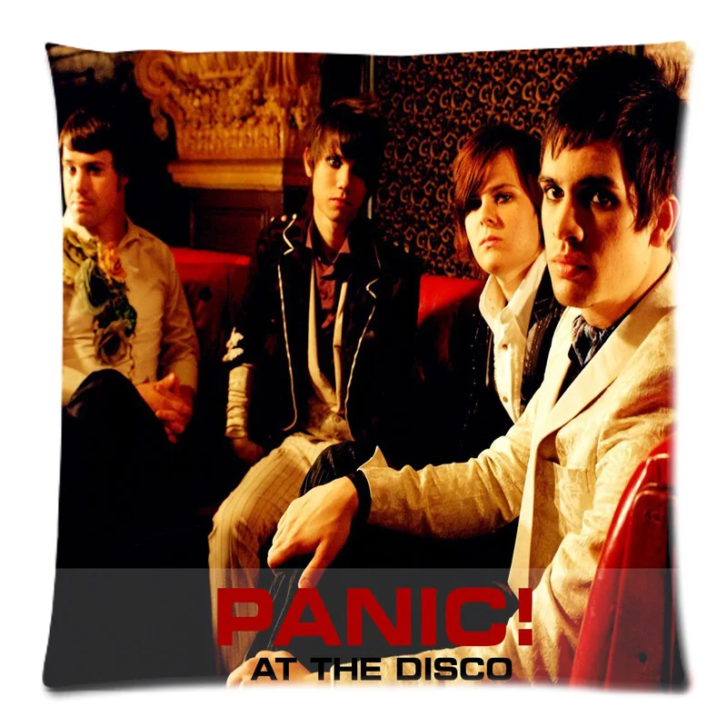 Customized Sofa Cushion Cover panic at the disco Throw Pillow Case Decorative Cotton Line Home Decor 45X45CM | Дом и сад