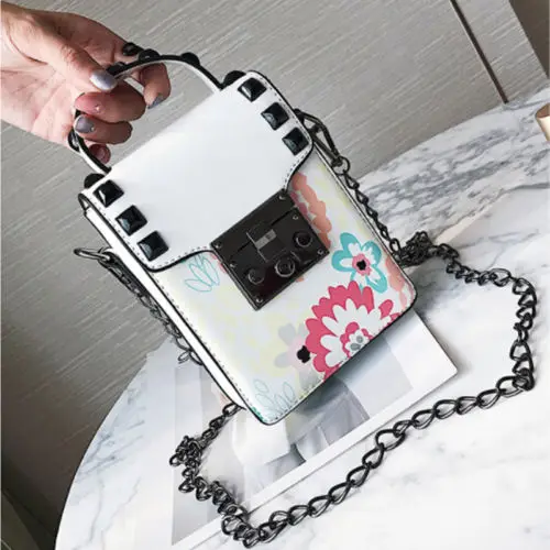 Высокое качество обувь для девочек женщин цепи цветочные сумки Crossbody сумка|bag