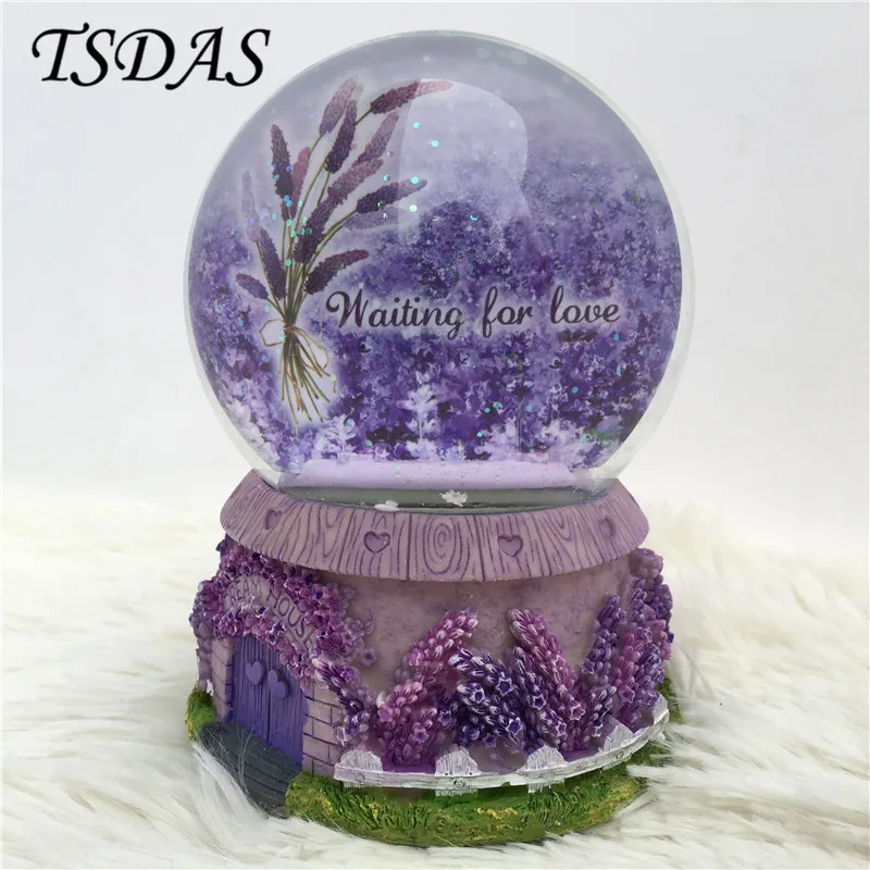 Рождественский подарок Смола Music Box мультфильмы несут снег хрустальный шар