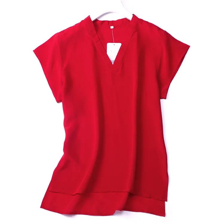 Женская шелковая блузка без рукавов с V-образным вырезом | одежда