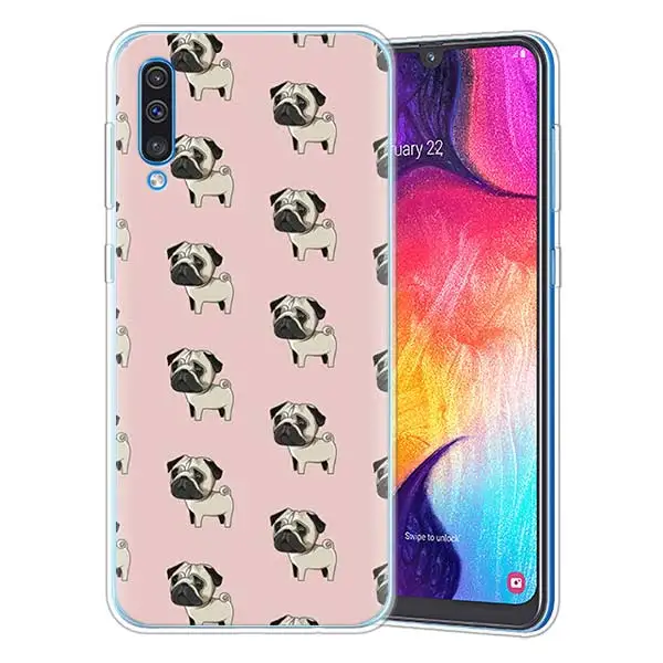 01 Силиконовые чехлы для samsung Galaxy A10 A30 A40 A50 A70 A6 A7 A8+ A9 M30 M50 из ТПУ - Цвет: 01