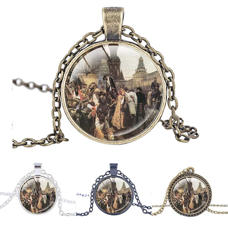 Василий Сурикова Jewelry утро streltsy's выполнения ожерелье фото Стекло Кабошон
