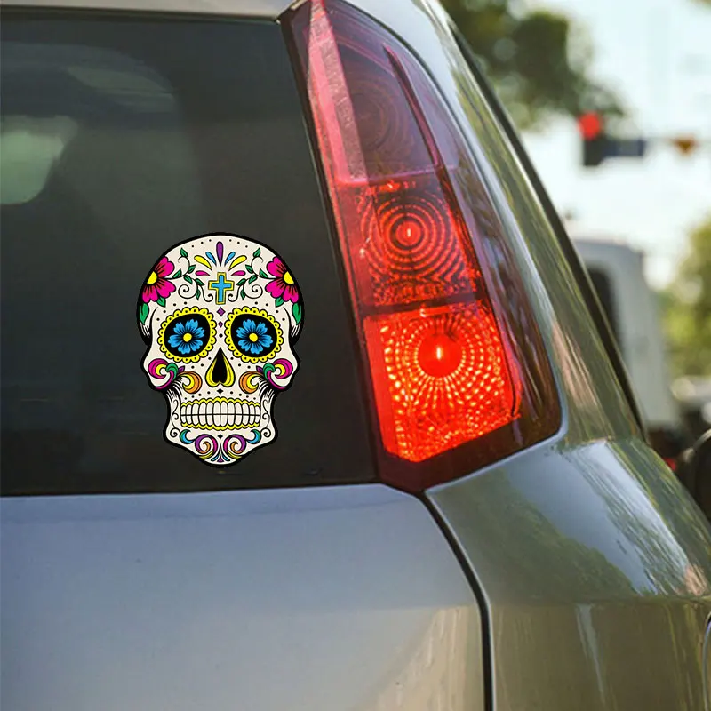 Модный Череп ПВХ стикер для автомобиля обертывание автомобилей Стайлинг
