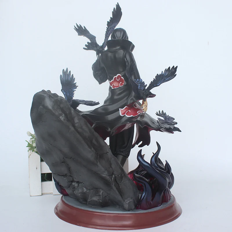 Аниме Naruto Shippuden Itachi ПВХ фигурка GK Учиха Итачи с вороной Коллекционная модель игрушки 28 см