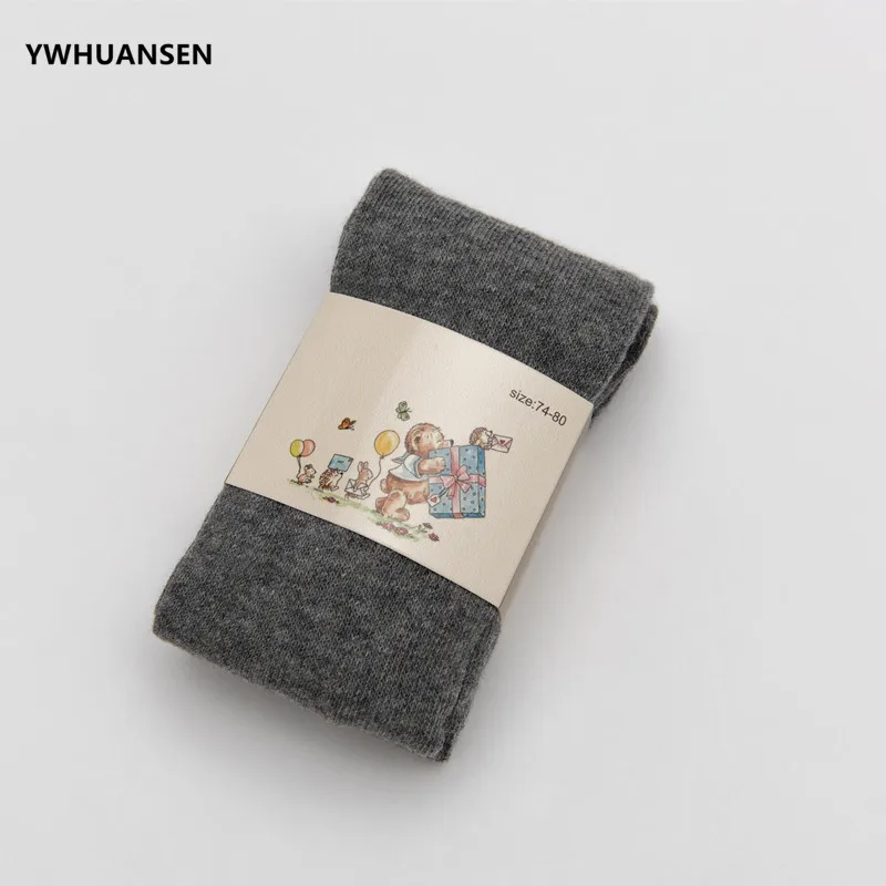 YWHUANSEN/весенне-осенние однотонные колготки для девочек; хлопковые колготки для маленьких мальчиков; колготки для танцев; мягкие колготки для детей; Collant Enfant