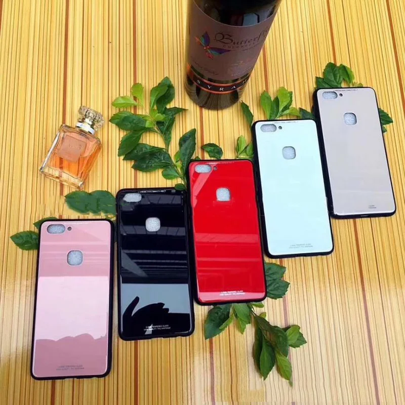 Блестящий стеклянный чехол для Xiaomi 8 A 2 1 Lite MIX2S F1 Обложка Redmi Note 3 задней крышки