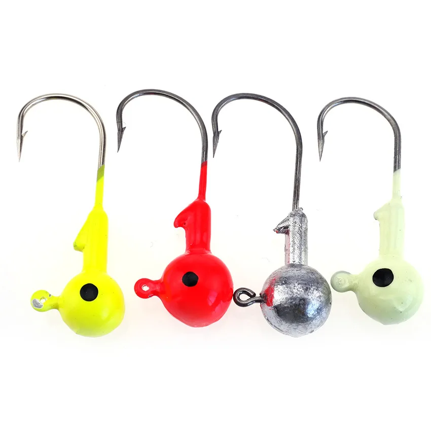 

10pcs/lot 5PSC/Lot New High Quality 1g/3.5g/5g/7g/10g/20g Lead Head Hook Jigs Bait Fishing Hooks For Soft Lure Fishing Tackle