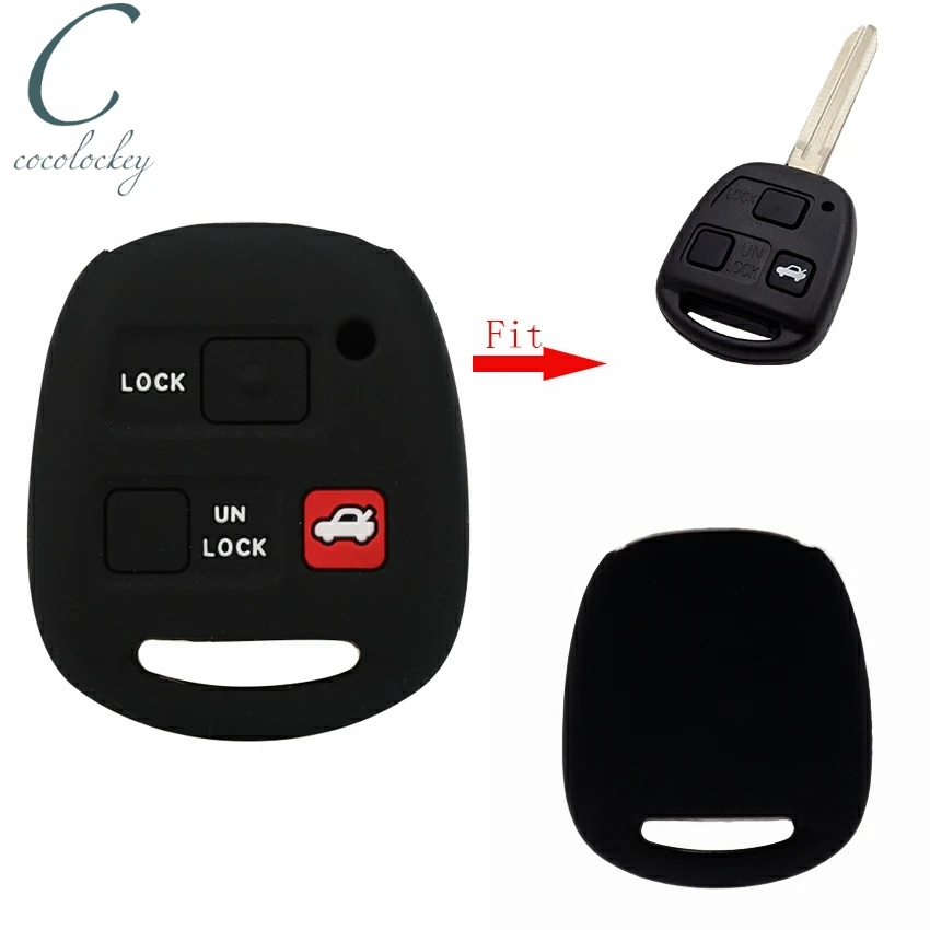 Cocolockey силиконовый чехол для автомобильного ключа LEXUS TOYOTA дистанционного с 3