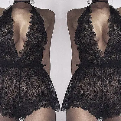 Новинка 2016 женские сексуальные кружевные комбинезоны с цветочным принтом нижнее