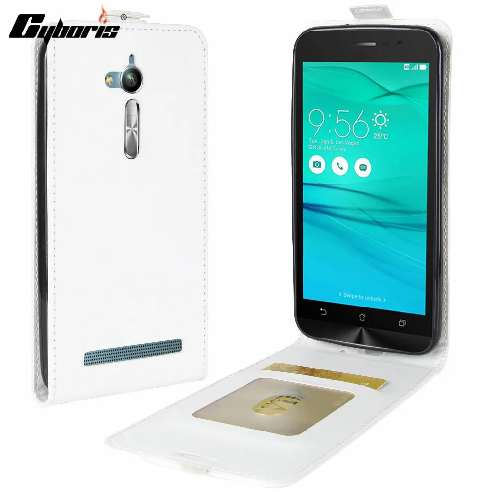 Чехол Cyboris для Asus Zenfone GO ZB500KL ZB500KG, 5,0 дюймов, роскошный чехол-Кошелек из искусственной кожи, Вертикальный чехол для телефона, флип-чехол Caso Coque