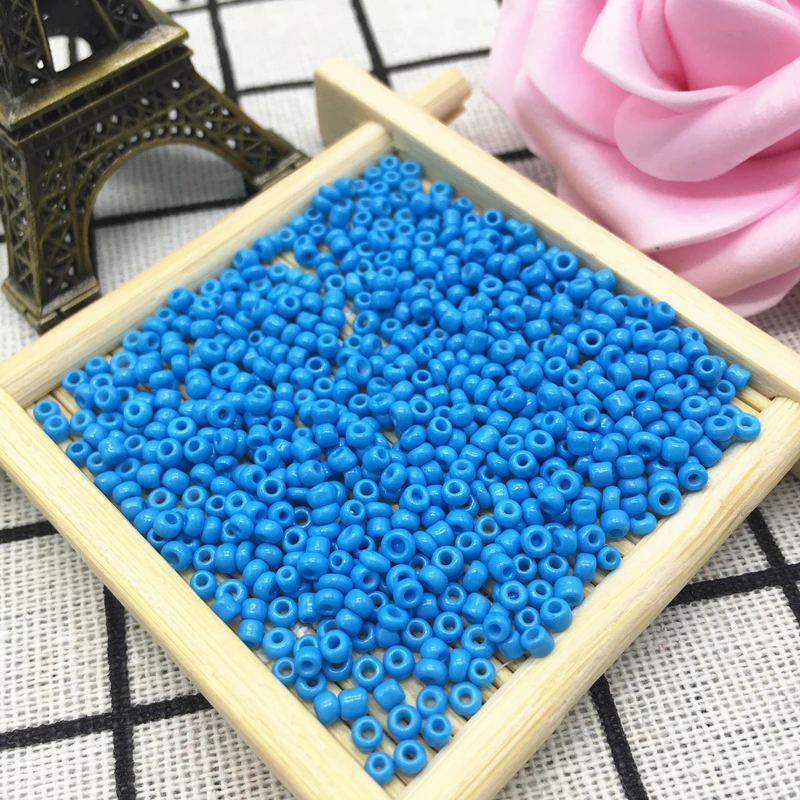 DIY 2 мм/3 мм/4 мм 1000/500/200 шт Чешский Стекло круглые прокладные бусины для создания ювелирных изделий сторона небесно-голубого цвета