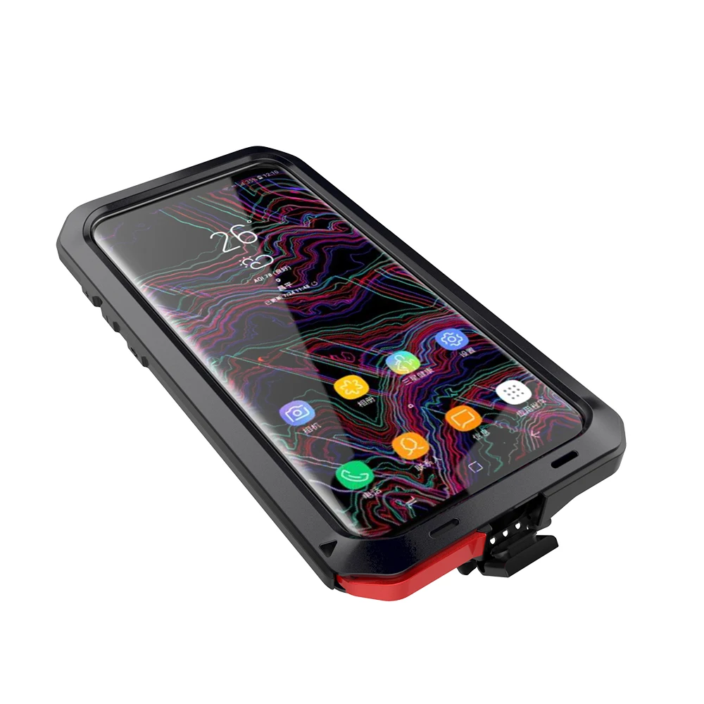 AKASO Heavy Duty Protection Luxury Doom Armor Shock Metal For Samsung Galaxy S9 Plus Aluminum cell phone case |