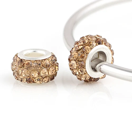 Серебристые стеклянные шарики круглые светло коричневые стразы DIY металлические