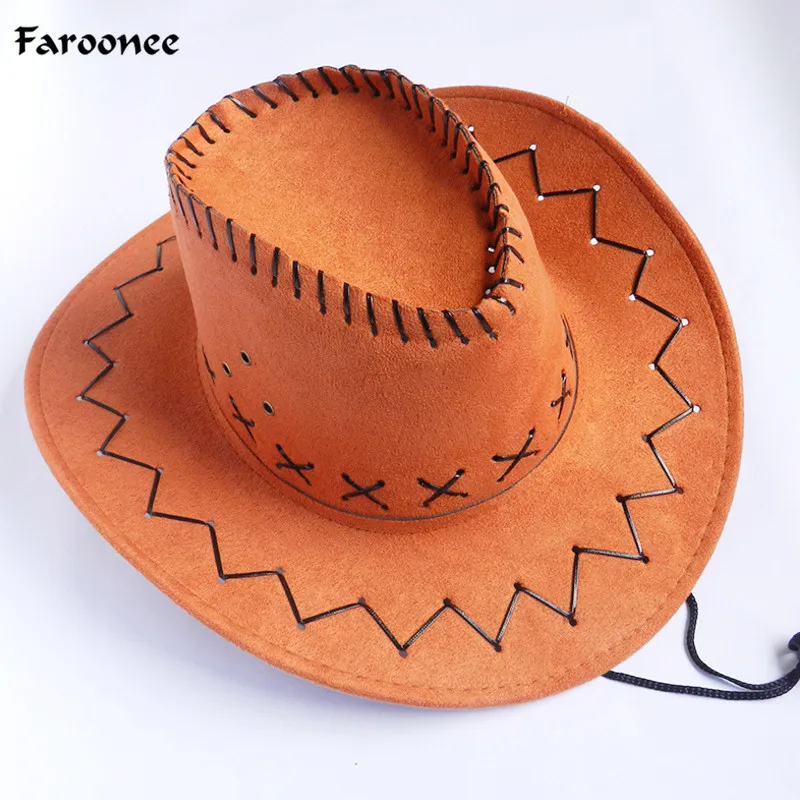 Faroonee мужские Западные Ковбойские шляпы ручной работы из искусственной кожи для