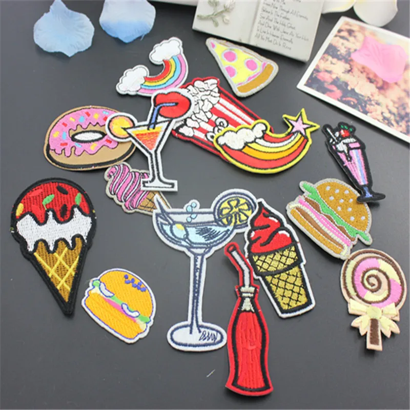 Нашивка для одежды патчи вышивки утюгом аппликация горячей фиксации мотивы