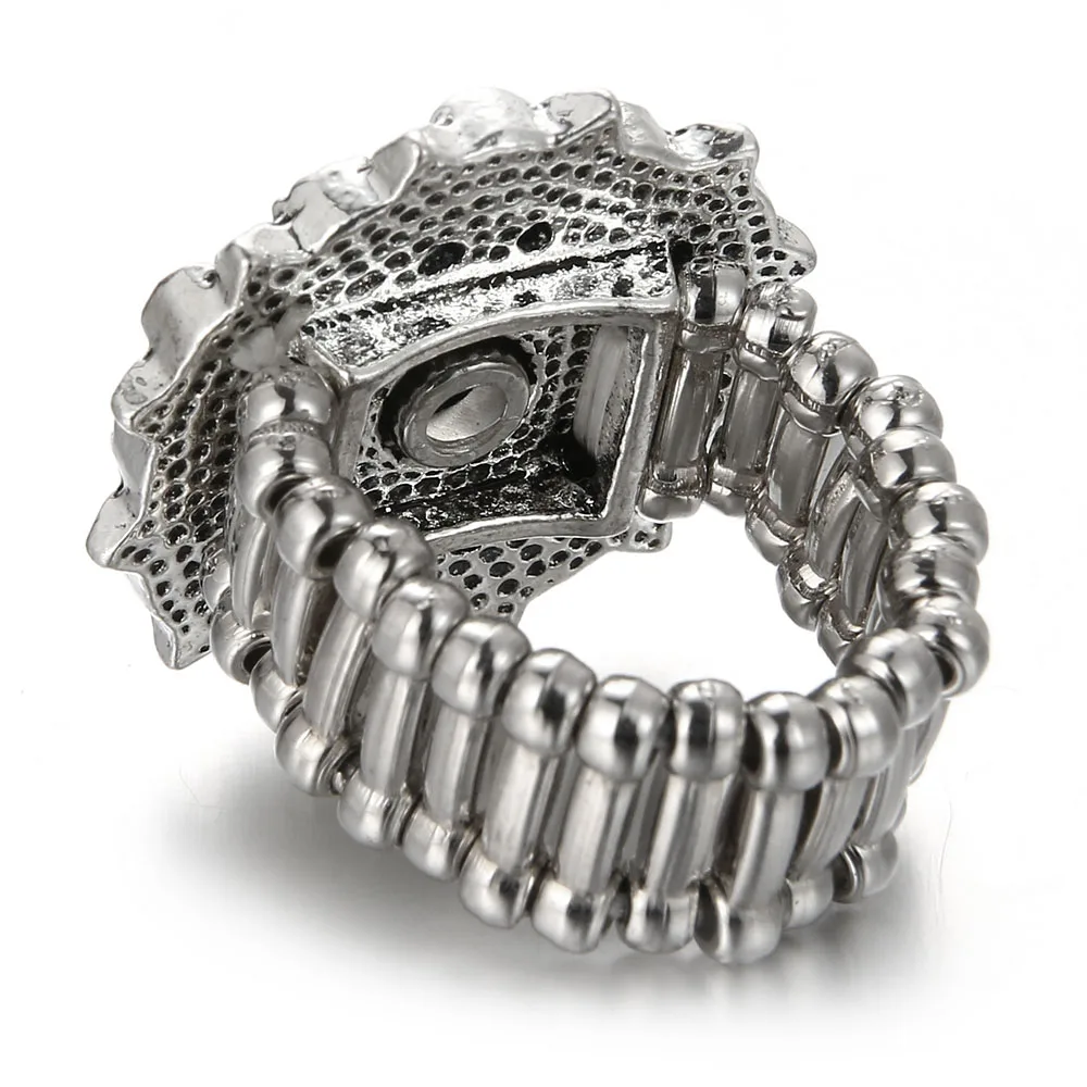 Модные DIY регулируемые размеры 12 мм кнопки кольца с резным винтажным дизайном для