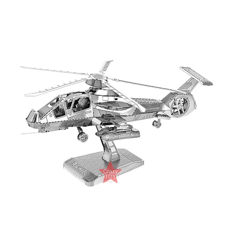 2 шт. 3D металлический нано головоломка KA 50 самолета RAH 66 стелс вертолет собрать