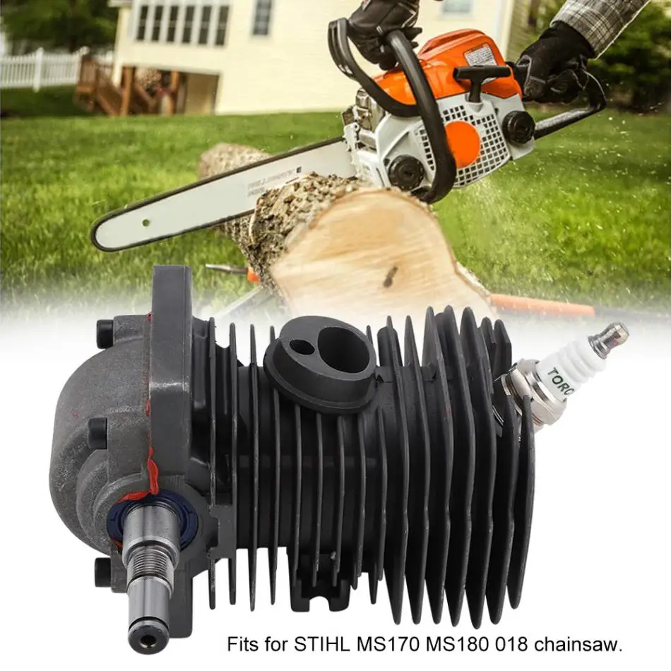 Двигатель 38 мм поршневой коленчатый вал цилиндра для бензопилы STIHL MS170 MS180 018