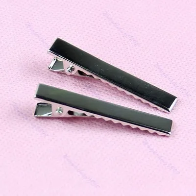 10 шт. металлические серебристые зажимы для волос Аллигатор банты девочек коркер