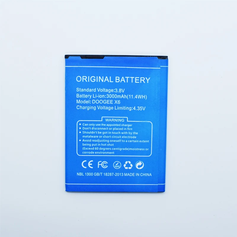Hekiy Оригинальная Аккумуляторная батарея для батарей Doogee X6 Pro 3000 мАч 3 7 в литий