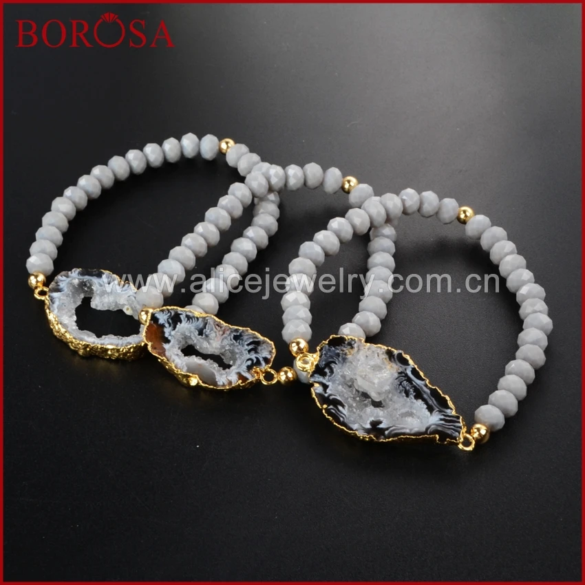 BOROSA золотой цвет натуральный оникс друкси кристалл фотолюминесцентный и 6 мм