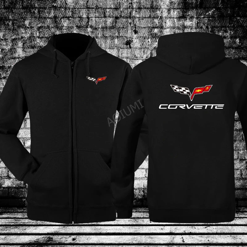 Мужская толстовка с принтом Chevrolet Corvette спортивный костюм черные пальто мужские