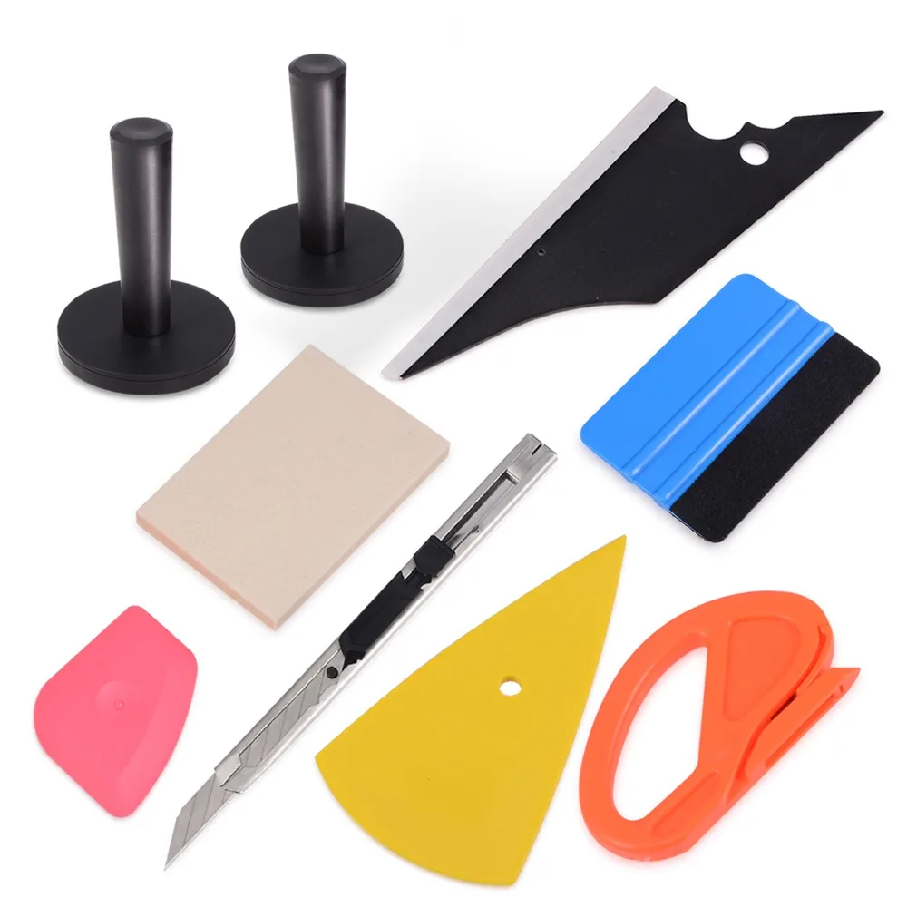 FOSHIO Виниловая пленка для автомобиля Ракель наклейка скребка магнитный держатель