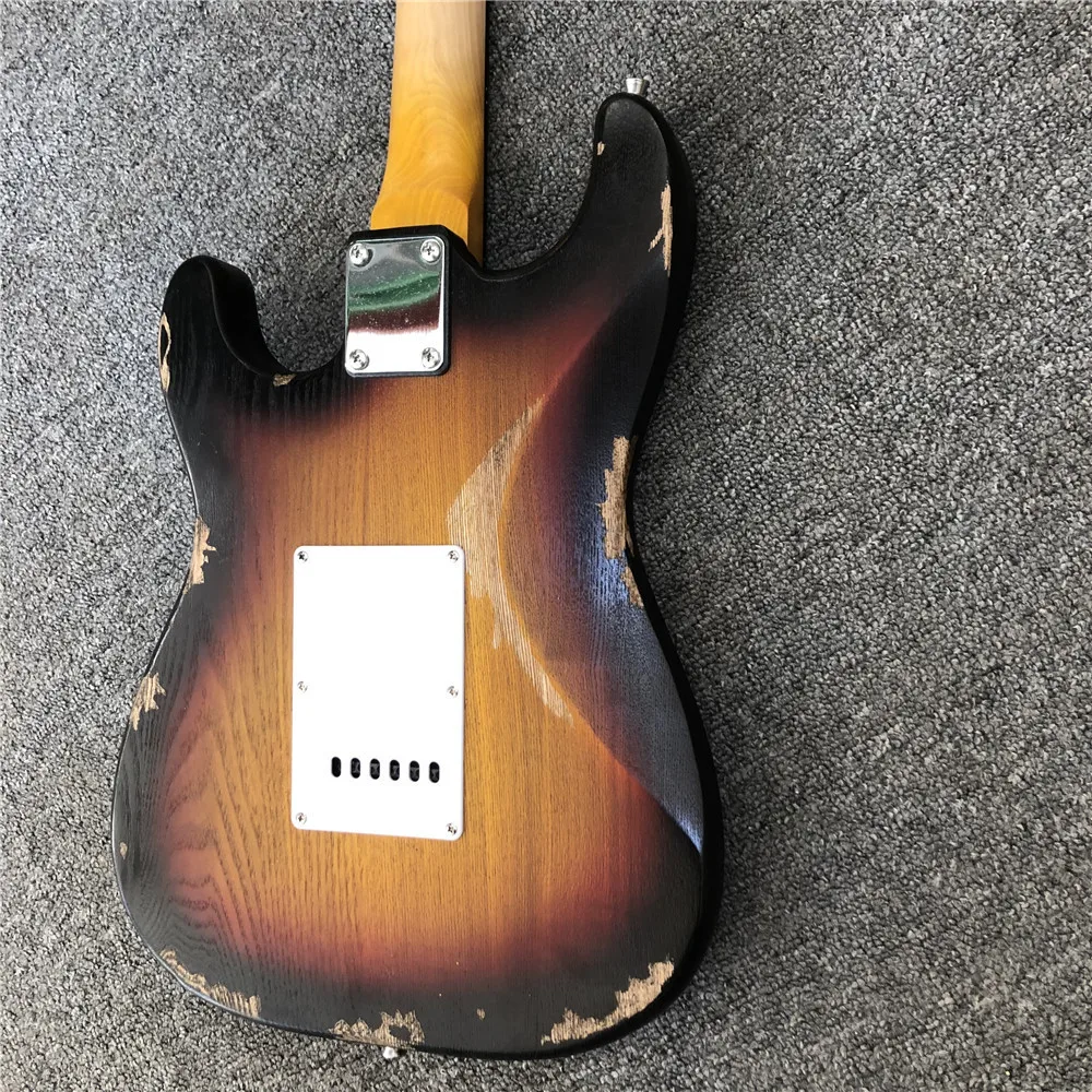 Kaiyun фабрика на заказ ручной работы копия старой SRV ST электрогитары s.100% handmade.3TS цвет старый цвет электрогитары