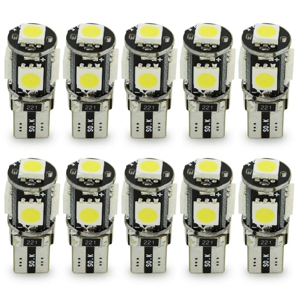Бесплатная доставка в продаже! 10 шт. CANBUS LED SMD Standlicht T10 W5W светодиодный для Peugeot Renault