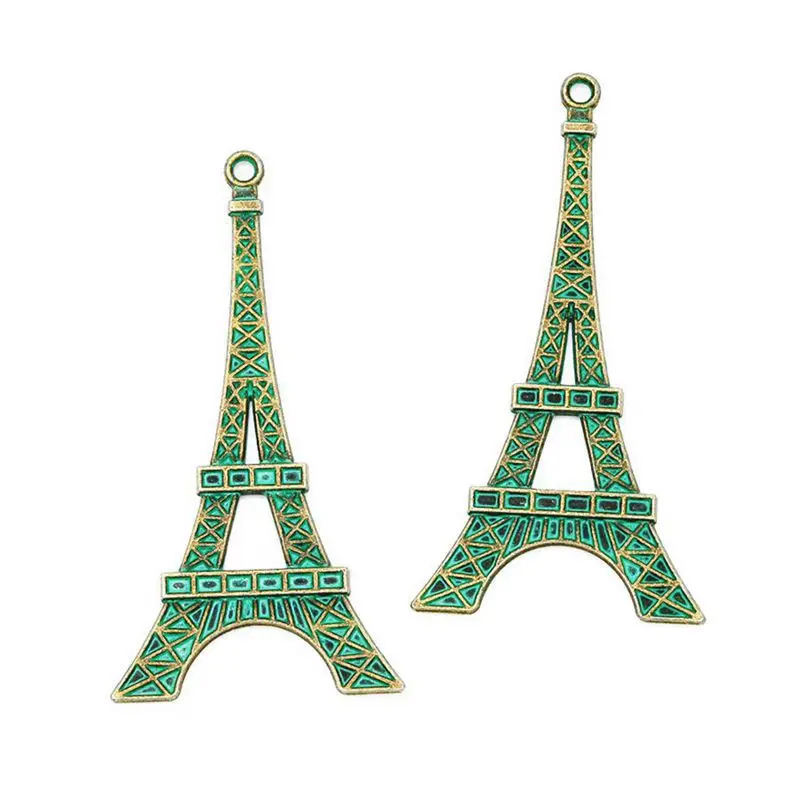 Eiffel Tower Shaped Alloy Necklace Patine Pendant Accessories For Jewelry Making, 2015 Fashion Jewelry Aerugo Charms-10039751