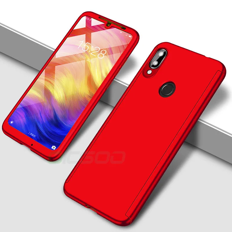 Красный Роскошный 360 чехол OICGOO для Xiaomi Redmi Note 7 Pro, чехол для Xiaomi Redmi 7 Note 7 Pro, чехол для телефона - Цвет: Красный
