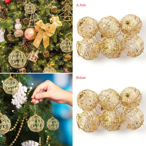 6 шт. Рождественская елка Рождественские шары украшения блесна вечерние