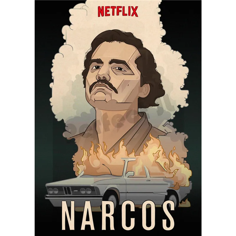 Narcos украшение для домашнего интерьера Крафт Фильм плакат рисунок core наклейки на стену