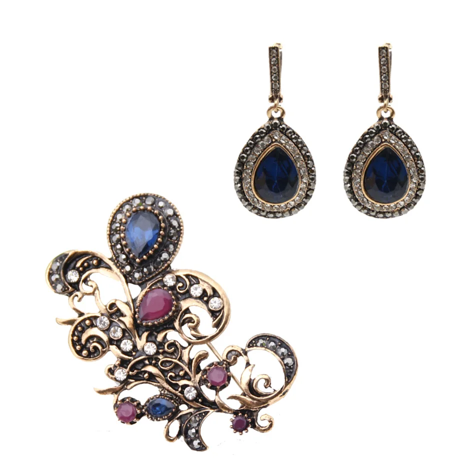 Элегантные женские наборы ювелирных изделий в античном стиле ретро золотого