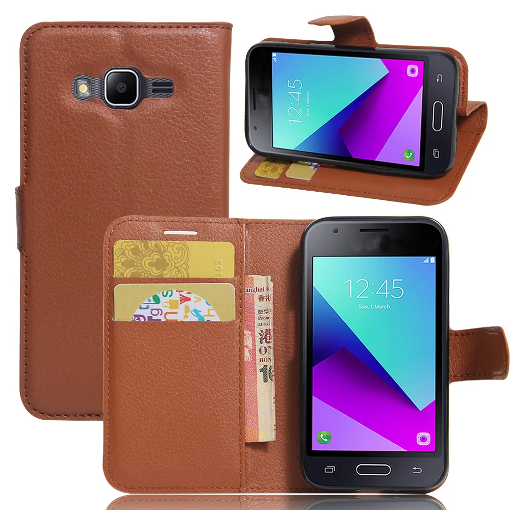 Чехол из искусственной кожи с откидной крышкой для Samsung Galaxy J1 Mini Prime SM J106 стильный