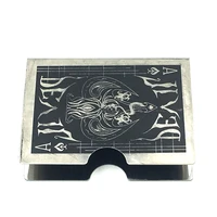 steel devil card protector magic trick cards clip holder deck poker protector pack box case magic props accessory