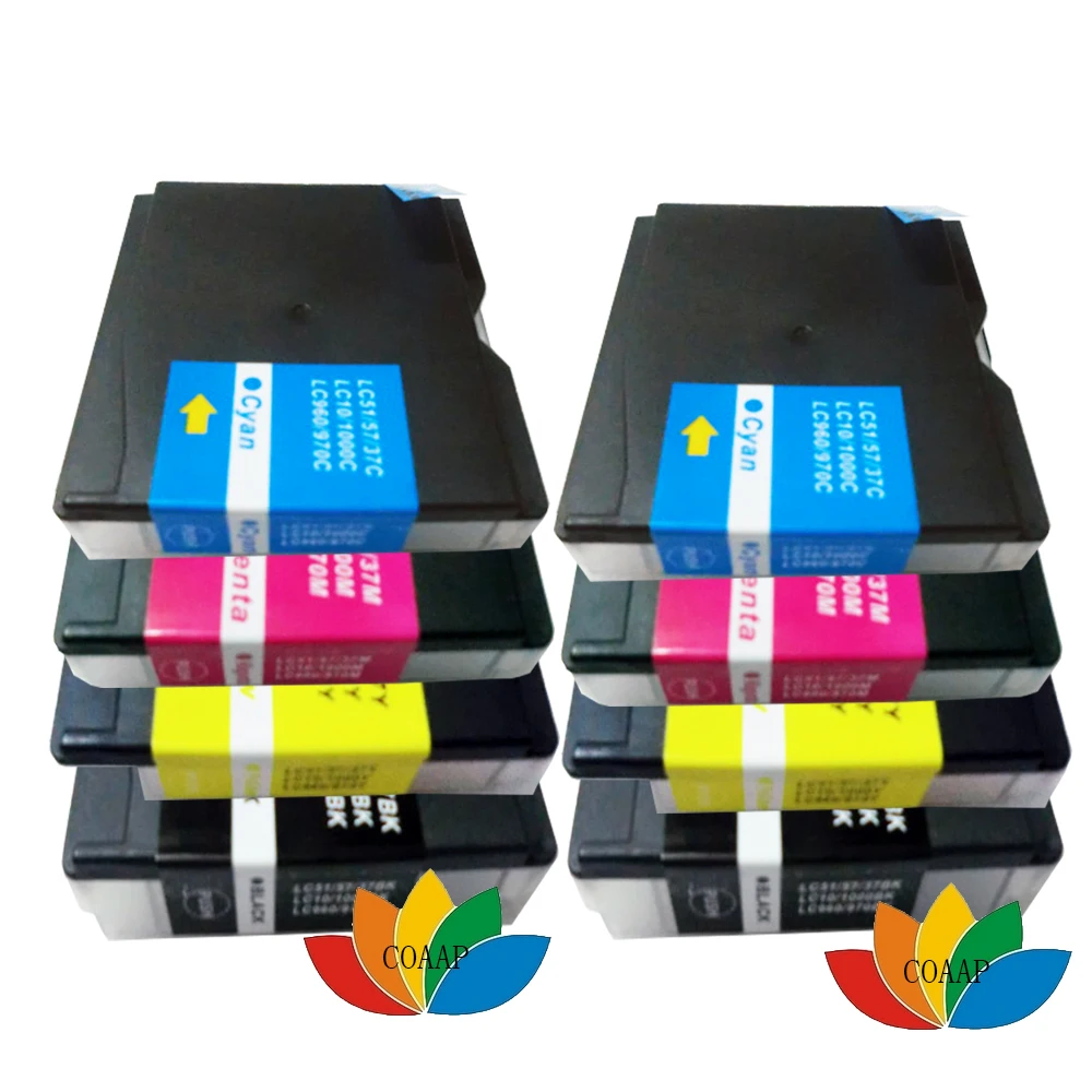

8 Compatible Ink cartridge for LC10 LC37 LC51 LC57 LC960 LC970 LC1000 , for DCP-130C/135C/150C/153C/155C/157C etc